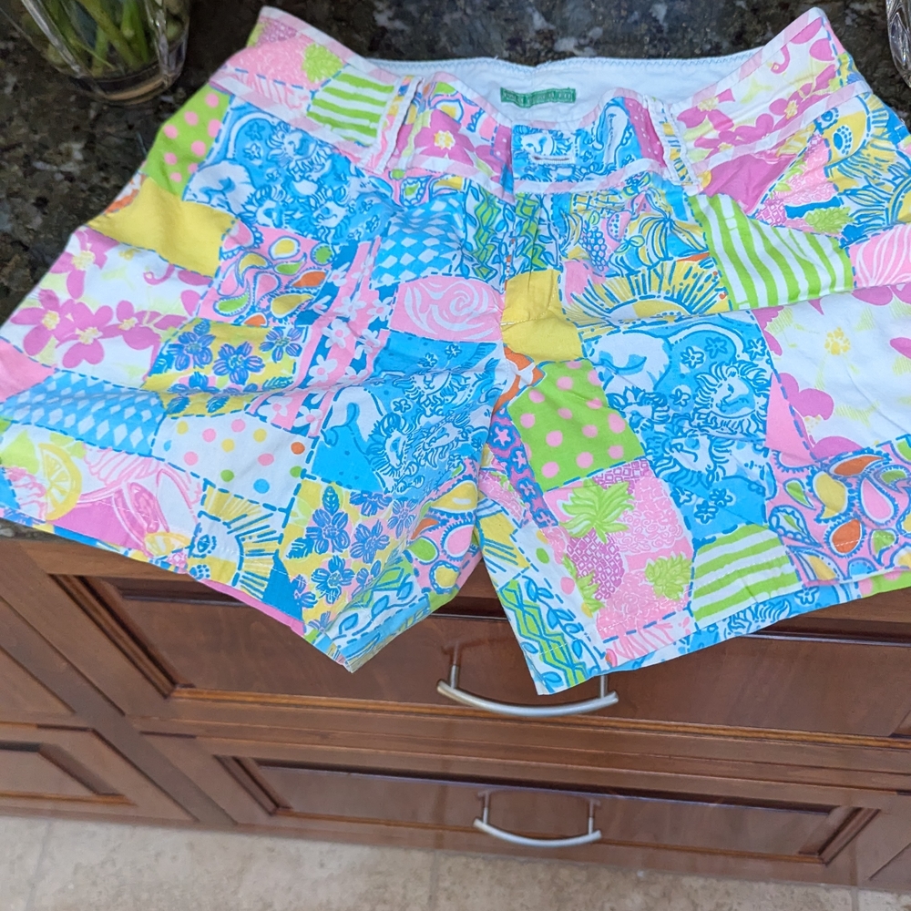 Lilly Pulitzer Pink and Blue Bermudas Vibrant Resort Style